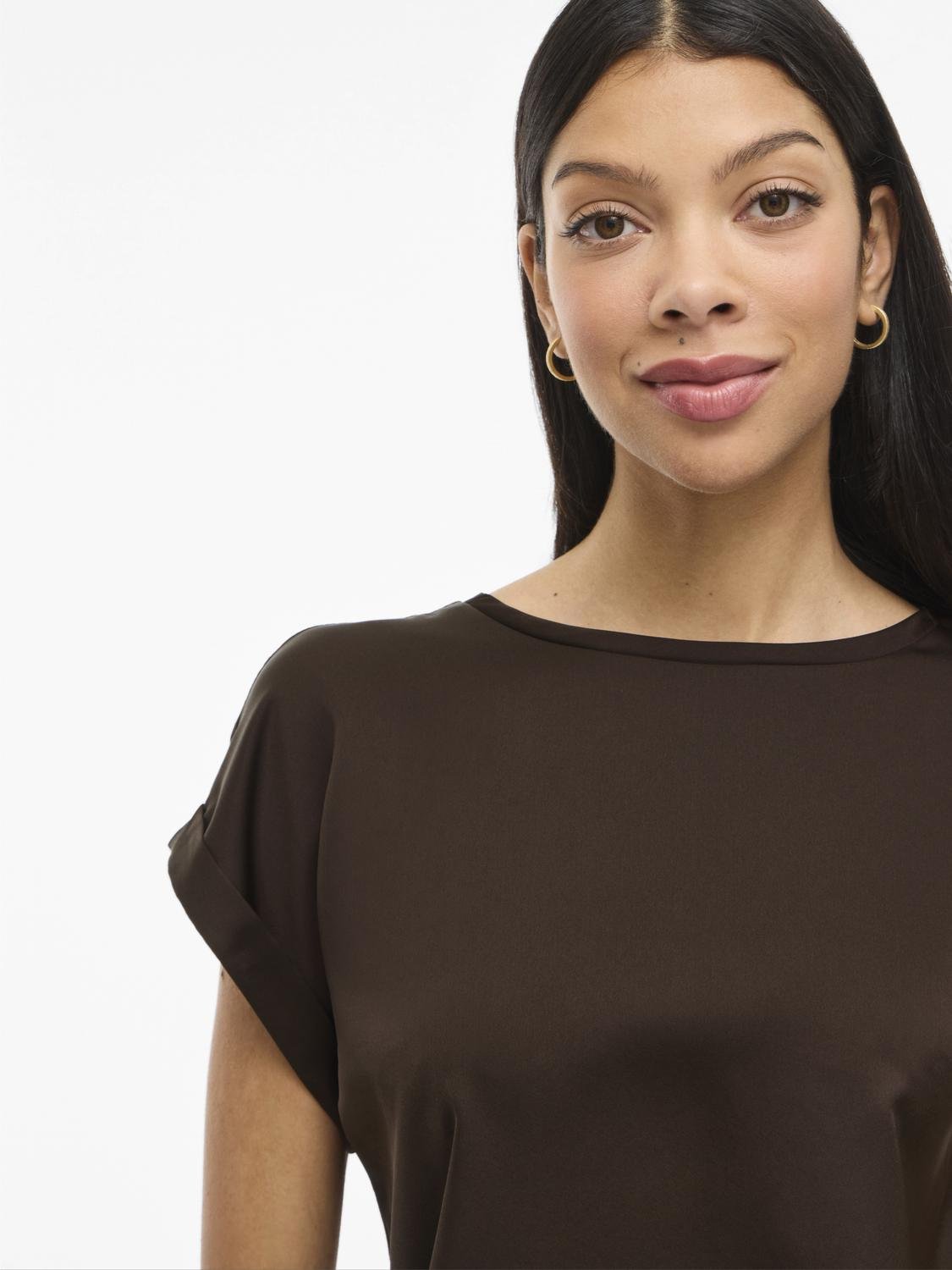 VIELLETTE Top - Coffee Bean - VERO MODA & VILA Bergvik